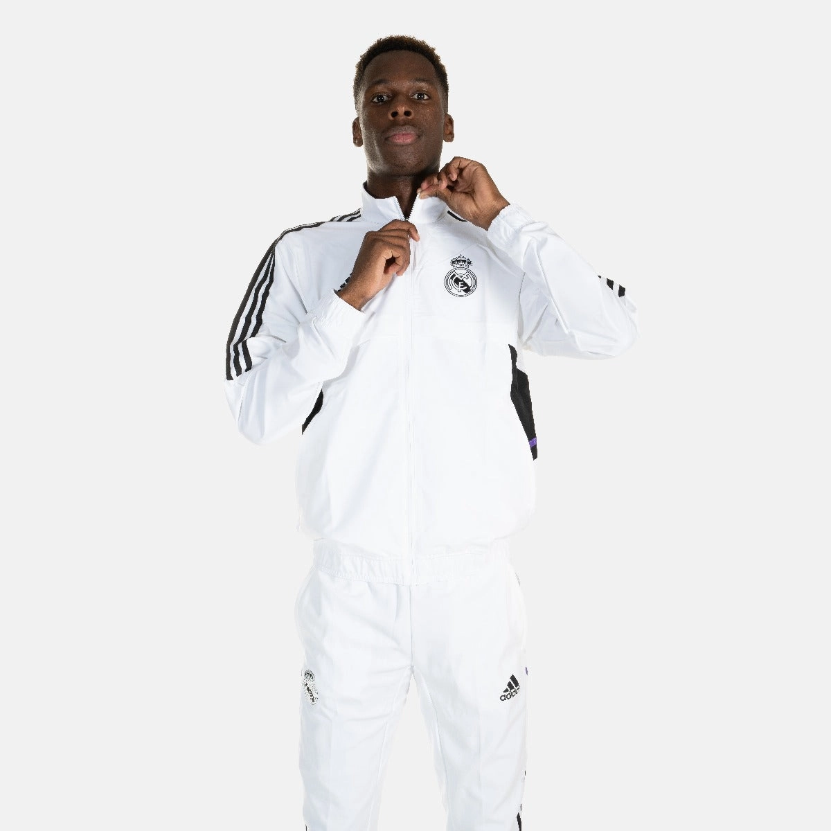 Veste de survêtement Real Madrid Condivo 2022/2023 - Blanc/Noir/Violet