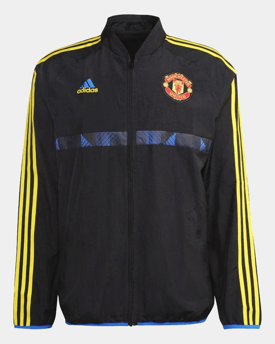 Veste Survêtement Manchester United Icon 2021/2022 - Noir/Bleu/Jaune