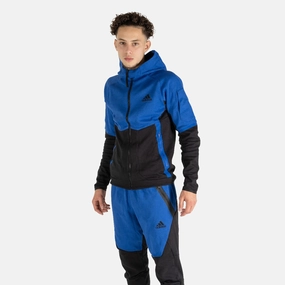 Veste à capuche Adidas Designed For Gameday  - Noir/Bleu