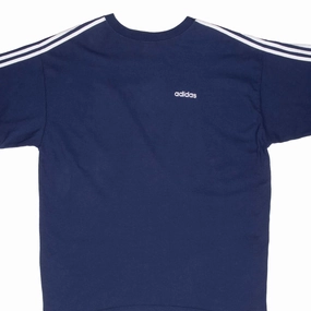 VINTAGE ADIDAS 1990S NAVY BLUE TEE SHIRT XL