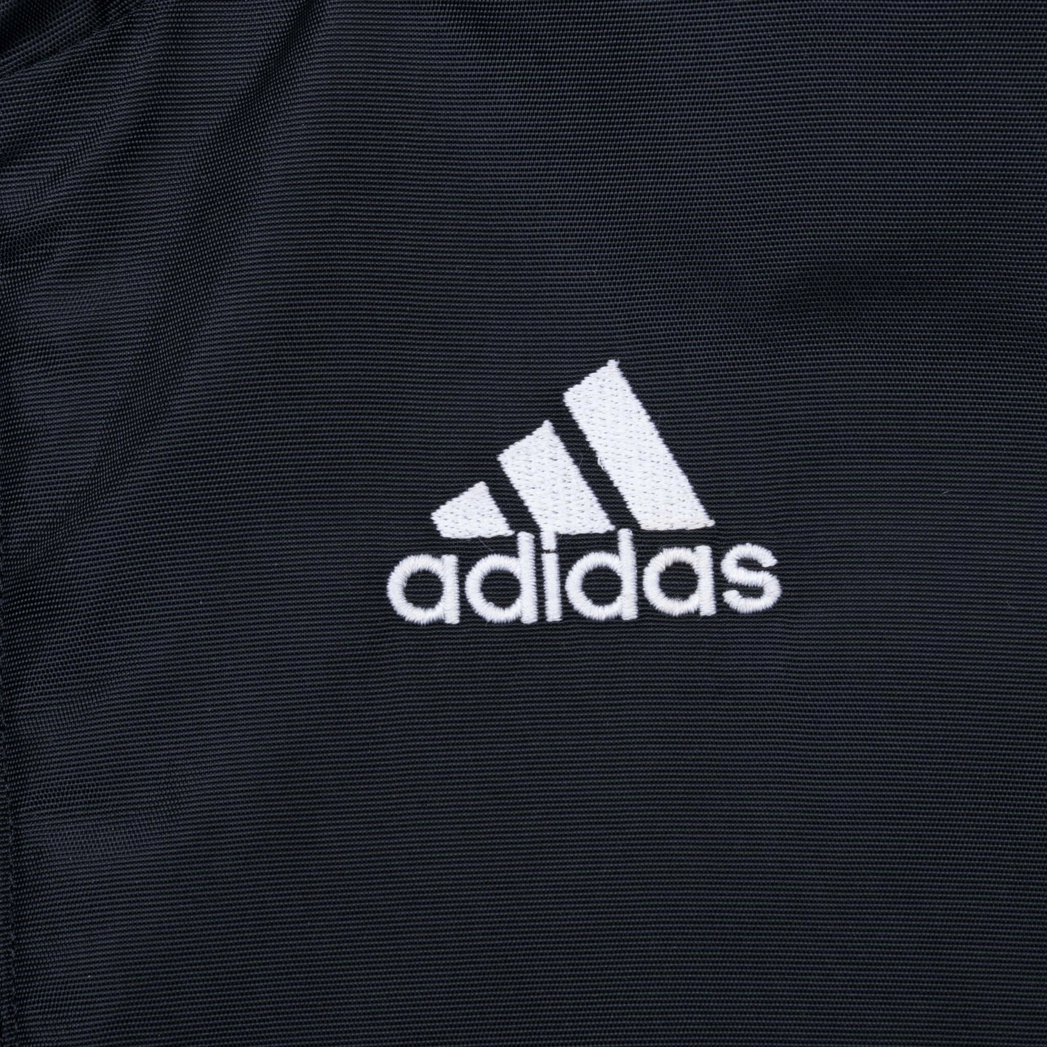VINTAGE ADIDAS BLACK WINDBREAKER JACKET 1990S SMALL