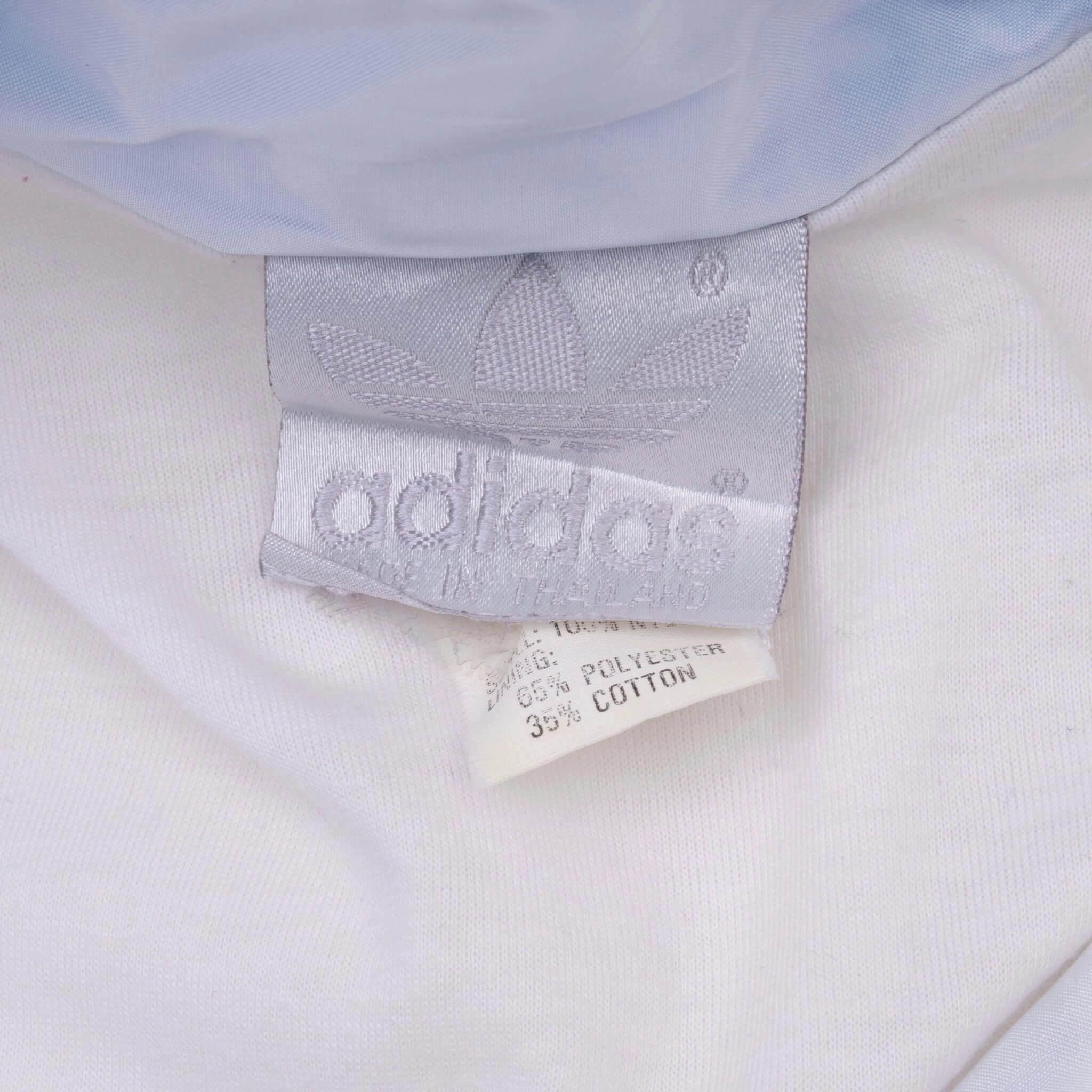VINTAGE ADIDAS BLUE AND BLUE TRACK JACKET 1980S LARGE