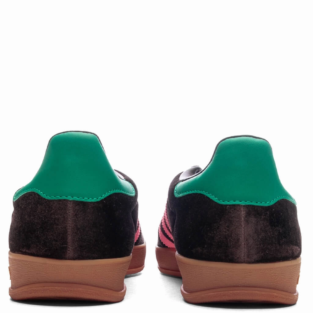 Women's Gazelle Indoor - Dark Brown/Pink Glow/Court Green